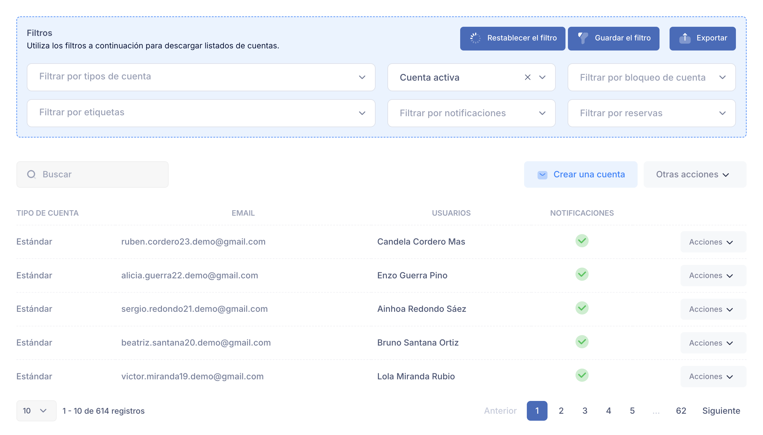 Base de datos de clientes